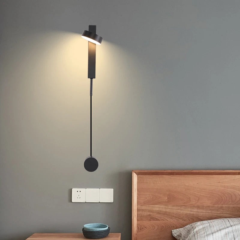 Applique murale barre led noire chambre