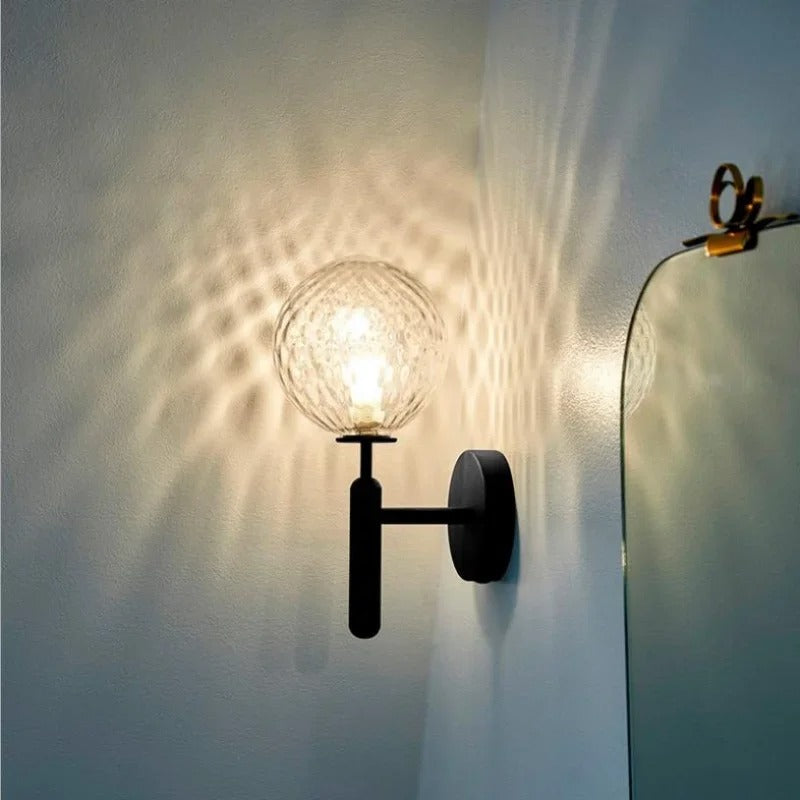 applique murale globe noir