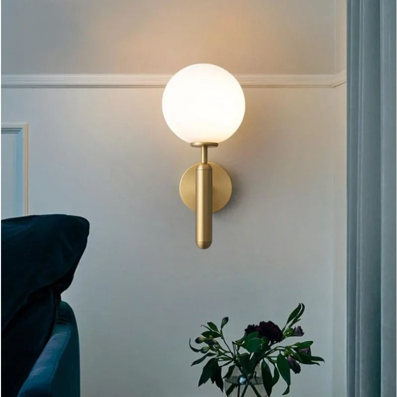 applique murale design globe verre