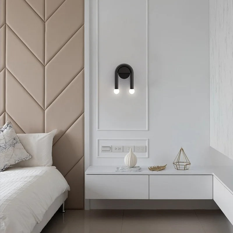 applique murale salle de bain noire