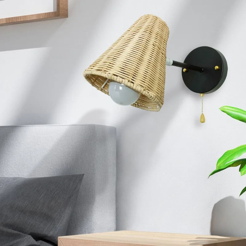 applique industrielle bois noire
