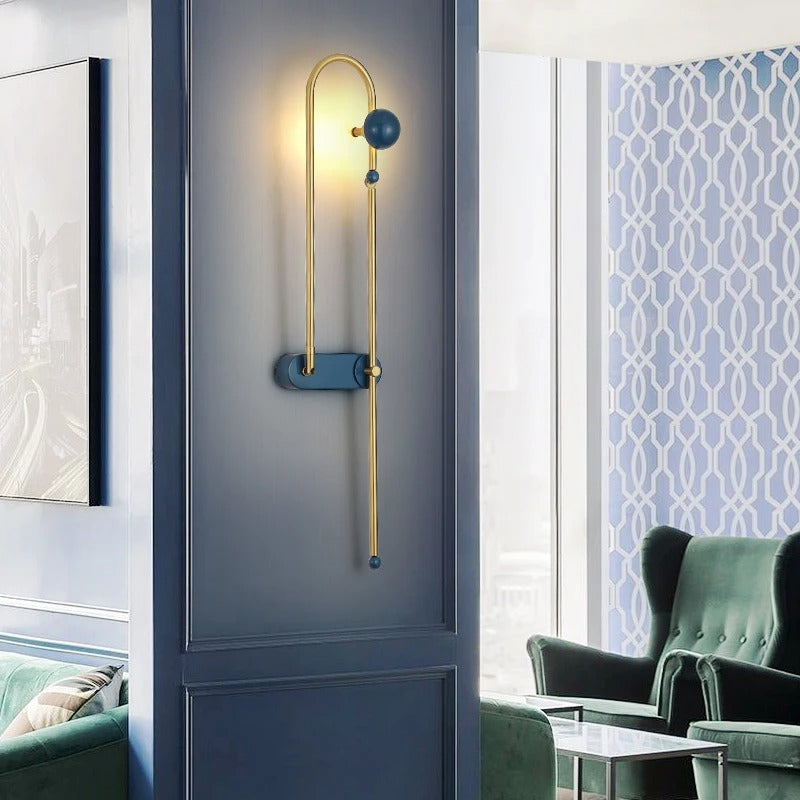 applique Murale bleu canard salon luxueux