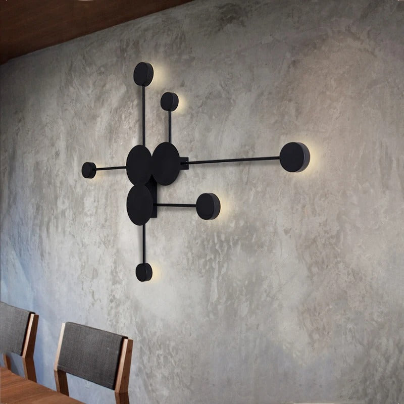 applique murale design noir d'angle