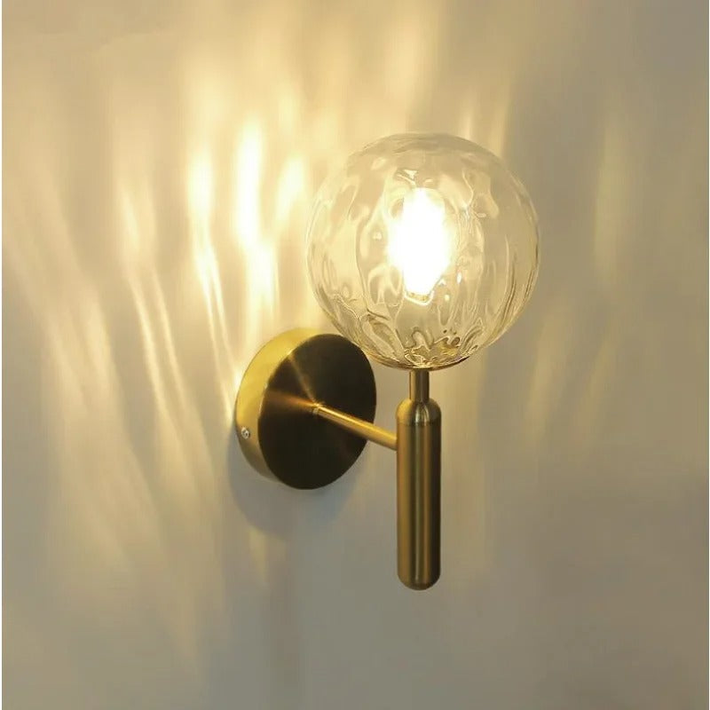 applique murale verre globe