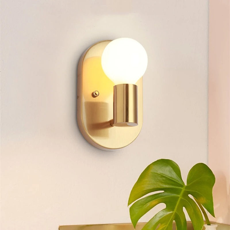 applique murale dorée vintage led